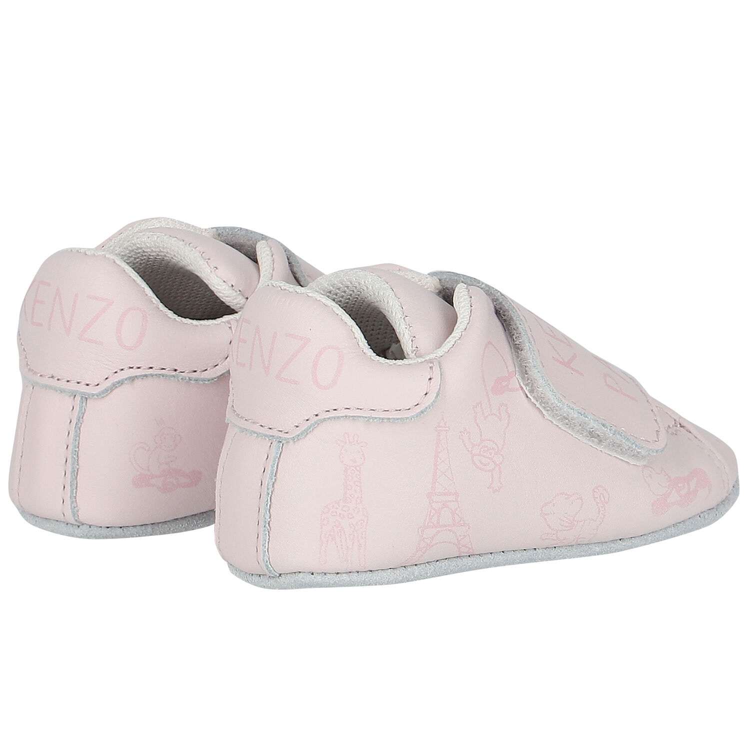 Baby Girls Pink Logo Pre Walker Shoes, 2, hi-res